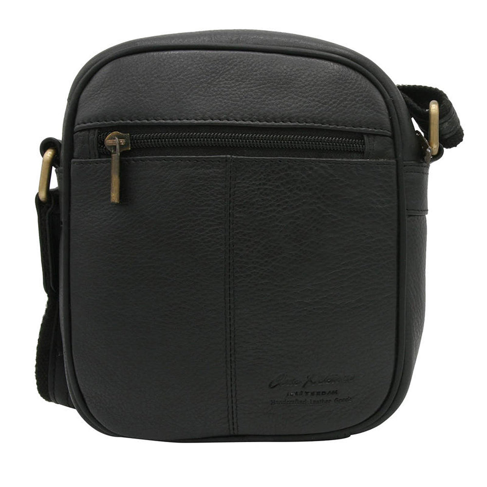 Ανδρική τσάντα από γνήσιο φυσικό δέρμα GBU565, Μαύρο 3